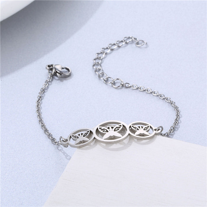 Wholesale Hollow Stainless Steel Butterfly Shape Bracelet JDC-BT-Mingm008