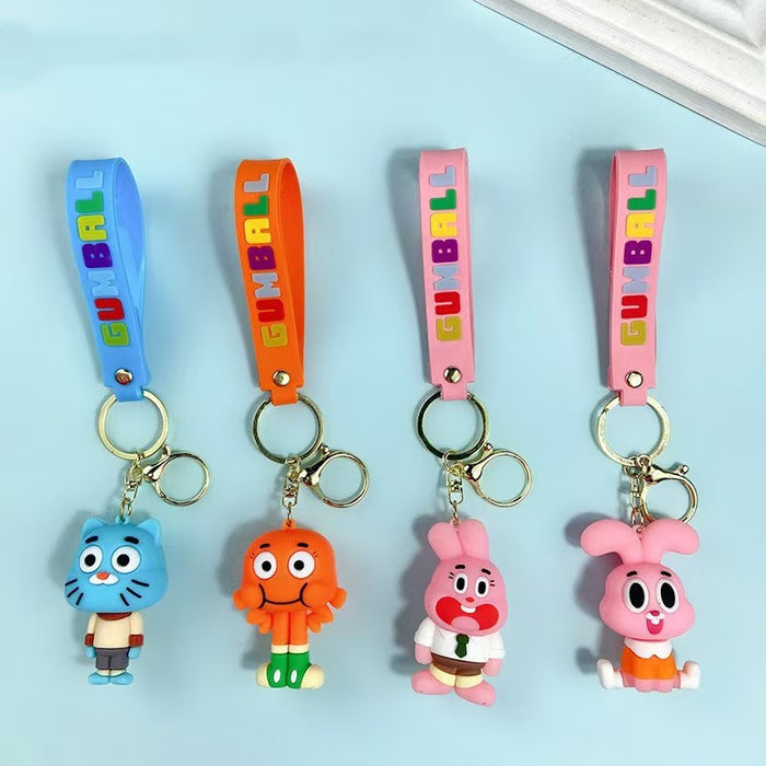 Wholesale Cute cartoon anime keychains in various colors