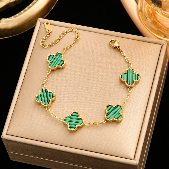 Wholesale  Titanium Steel Bracelet Four-leaf Clover