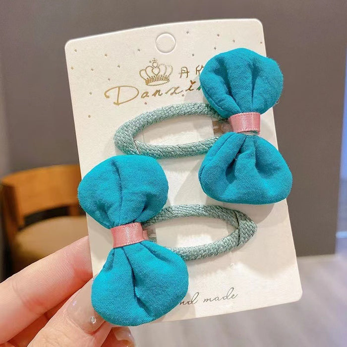 Wholesale New Children' s Hair Clip: Yellow Floral Bow Hair Accessory