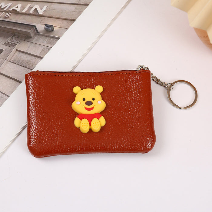 Wholesale Cartoon Cute PU Zipper Coin Purse Keychain JDC-KC-YiK008