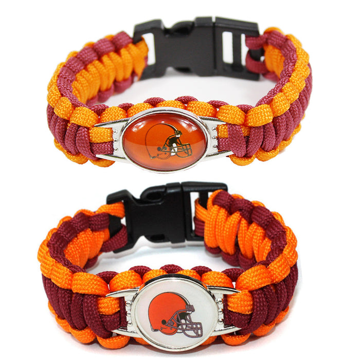 Wholesale rugby team rope woven bracelet