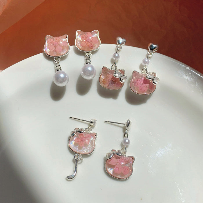 Wholesale Cat Cute Earrings Cartoon Resin Earrings Jewelry