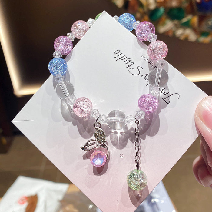 Wholesale Fish Tail Glass Beaded Bracelet Handmade Fashion Jewelry Accessory MOQ≥3