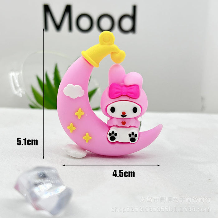 Wholesale Cartoon Sitting Moon Keychain Doll Pendant Keychain Pendant Birthday Gift