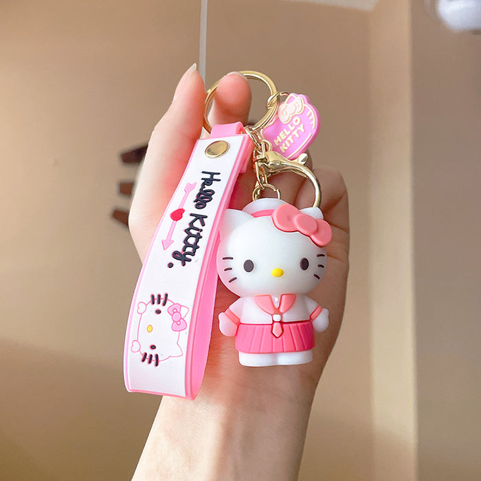 Wholesale Cartoon cat  key chain bag pendant doll key pendant giftcar silicone keychain