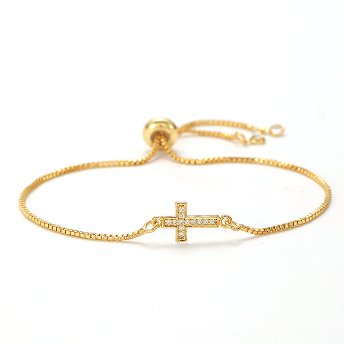Wholesale Zircon Micro-inlay Hollow Design Bracelet