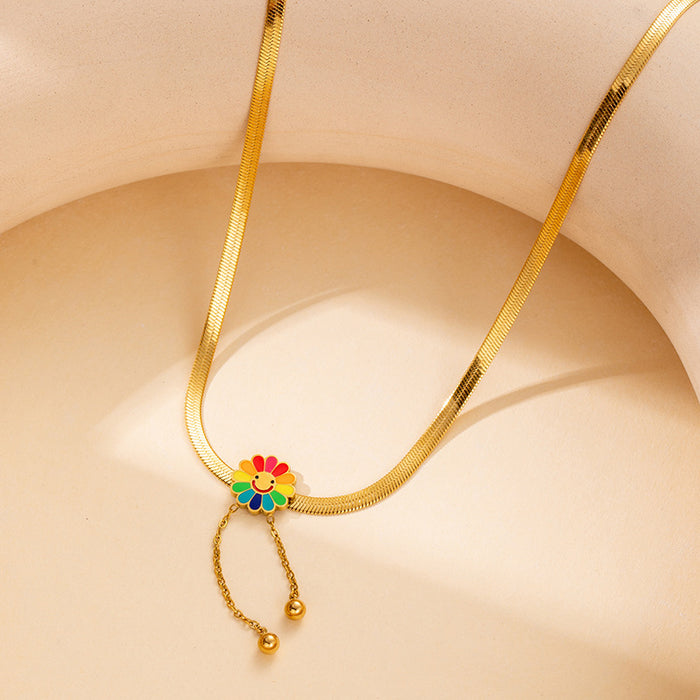 Wholesale Non-Fading Exquisite Clavicle Golden Necklace