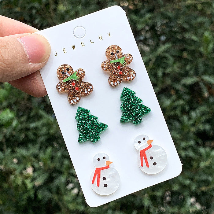 Wholesale 3-piece Christmas Earrings