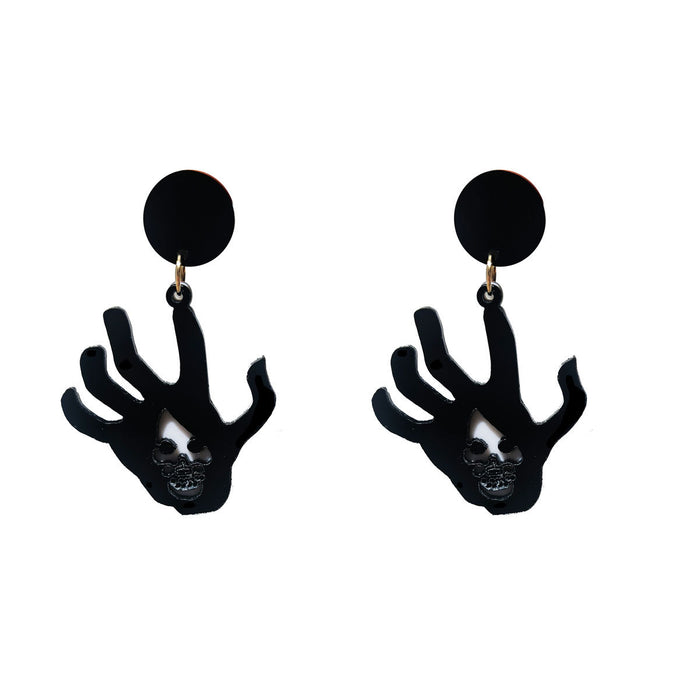 Wholesale Retro  Earrings  Pumpkin Witch Acrylic Earrings Personalized Coffin Cut Out