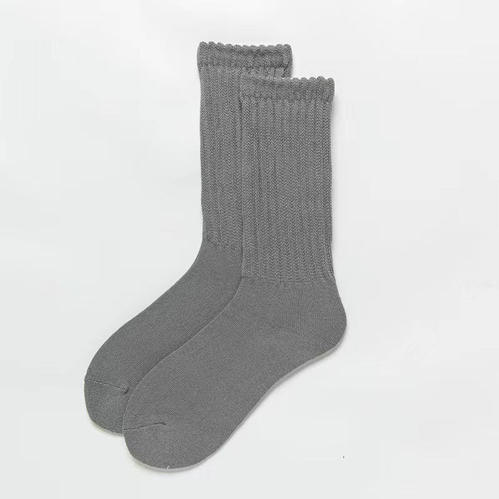Wholesale Personalized solid color pile socks, versatile tube socks, JK socks