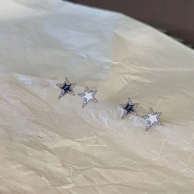 Wholesale 925 Silver Irregular Five-pointed Star Earrings and Ear Clips JDC-ES- XiangDuan002