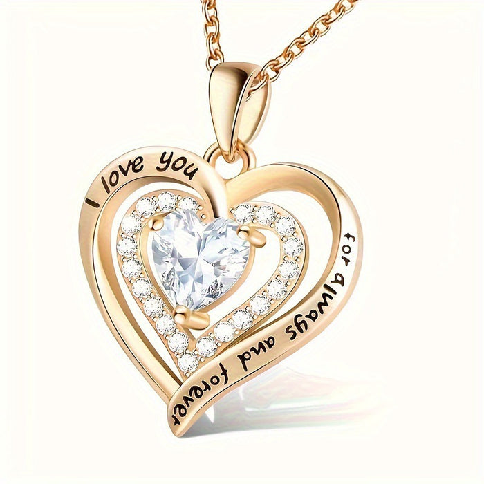 Wholesale December birthstone heart-shaped diamond necklaces