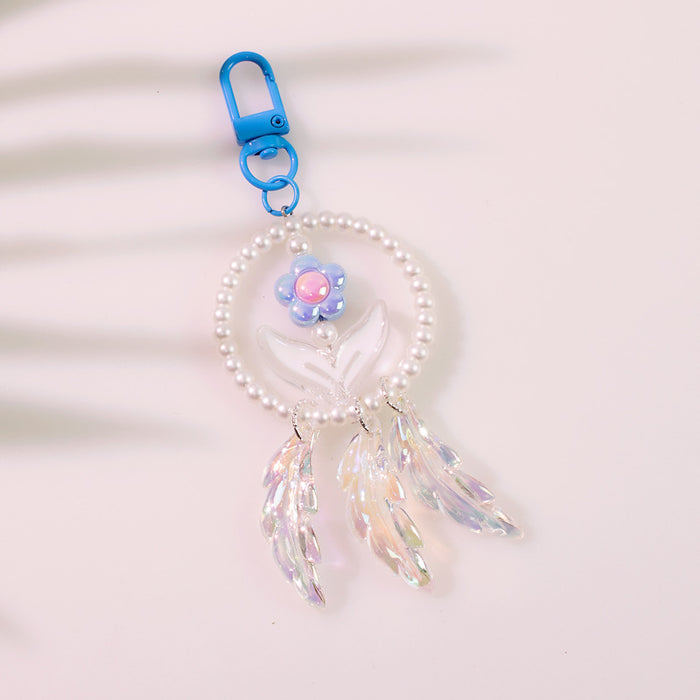 Wholesale Pearl Flower Acrylic Keychain JDC-KC-YChen011