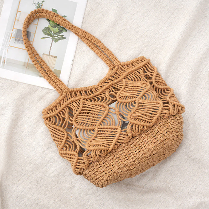 Wholesale Large Capacity Hollow Woven Bag JDC-SD-XinYuan001