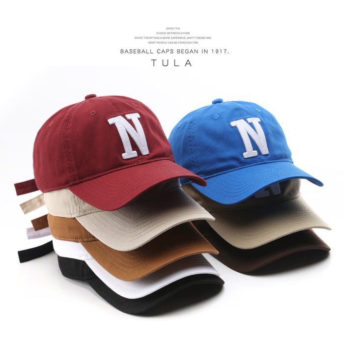 Wholesale Vintage Letter N Embroidered Cotton Fashionhat Baseball Cap JDC-FH-TuL006