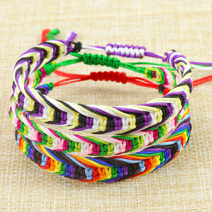 Wholesale Bohemian Style Colorful Rope Woven Bracelet JDC-BT-YiYe007