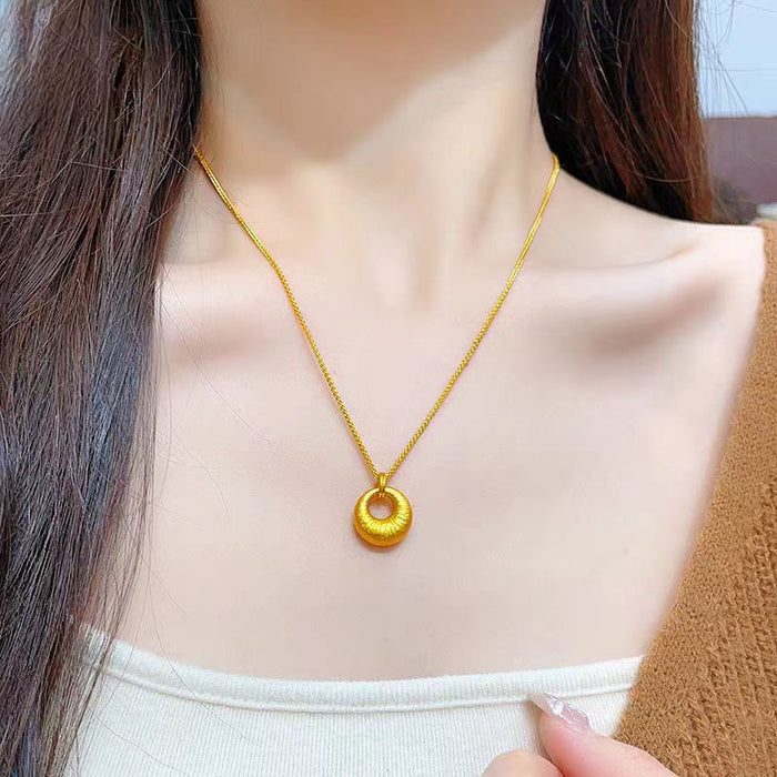 Wholesale Sand Gold Jewelry Brushed Gold Nugget Pendant Safety Buckle Jewelry Women's
