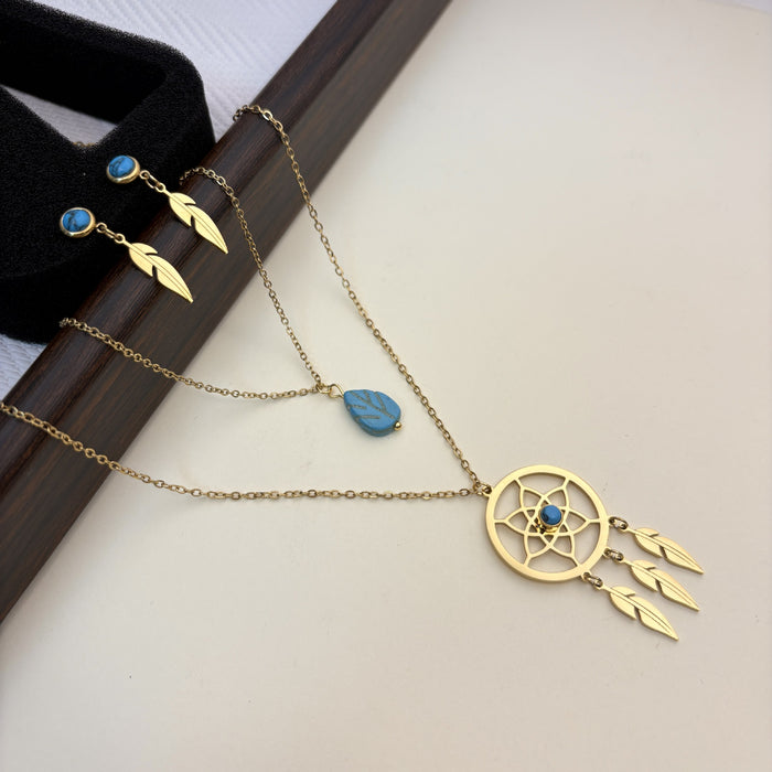 Wholesale Dream Catcher Necklace and Earring Set Fashion Accessory Gift