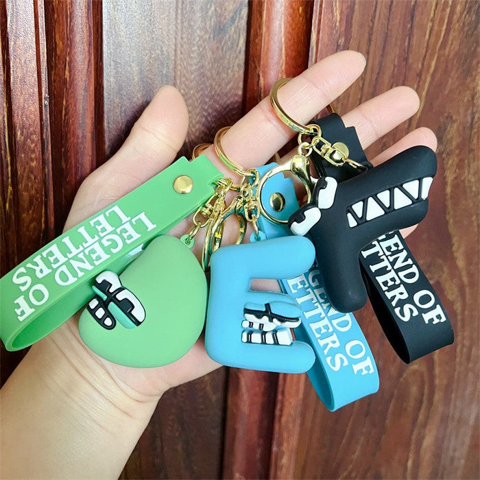 Wholesale PVC Alphabet Keychain JDC-KC-JBao002