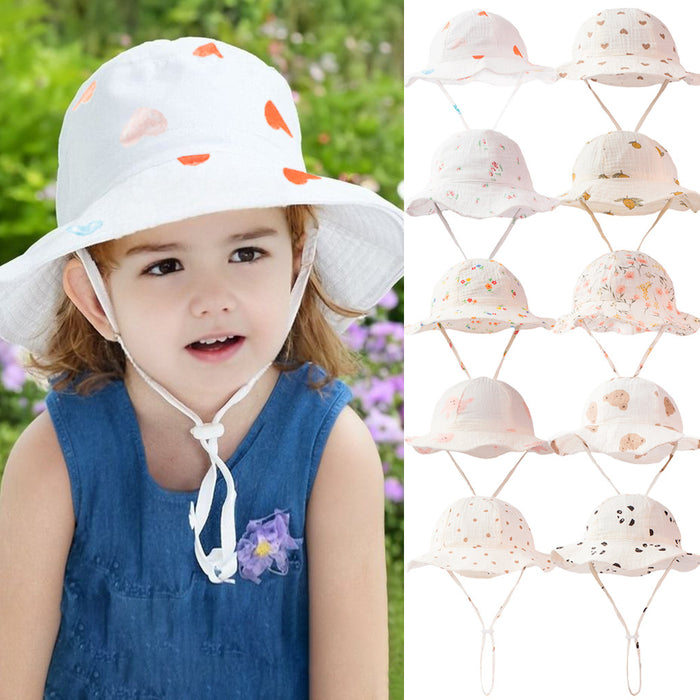 Wholesale Children's Cotton Bucket Hat Breathable Bucket Hat JDC-FH-ZB005