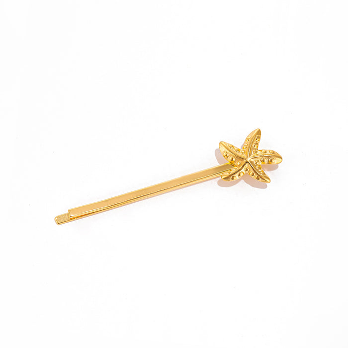 Wholesale Personalized Star Flower Hair Accessories Hairclip Star Shell One Word Clip Female