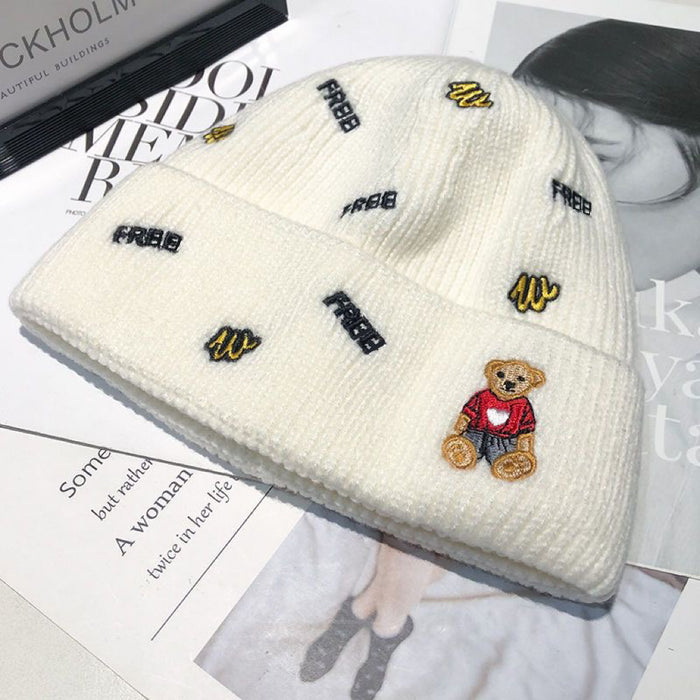 Wholesale Autumn and Winter Bear Wool Is Cute Knitting Cap JDC-FH-Yiguan001