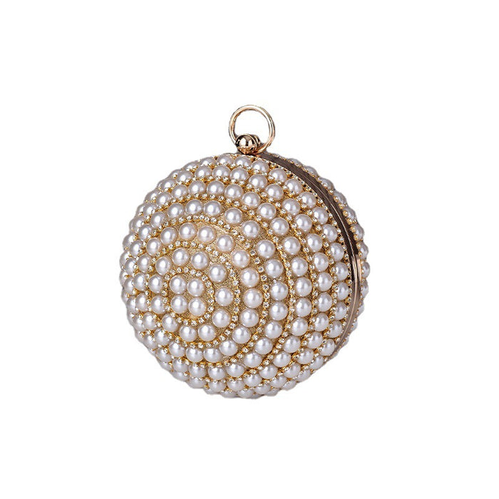 Wholesale Round Pearl Evening Bag Spherical Handbag JDC-HB-YX009