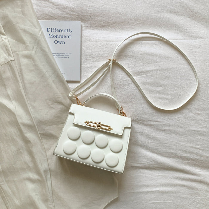 Wholesale Small Pu Handbag with Sewing Thread Design for Daily Matching Fashion Accessory