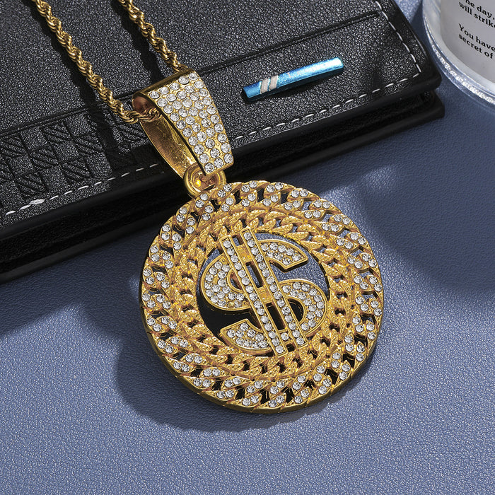 Wholesale Personalized pendant necklace with diamond studded Cuban necklace necklace