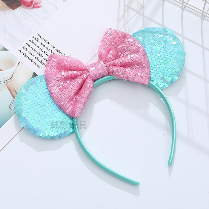 Wholesale Sequin Cartoon Bow Headband JDC-HD-MeiY012