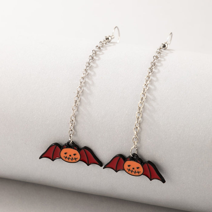 Wholesale Halloween Alloy  Earrings Pumpkin Ghost Design Party Jewelry Accessory MOQ≥2