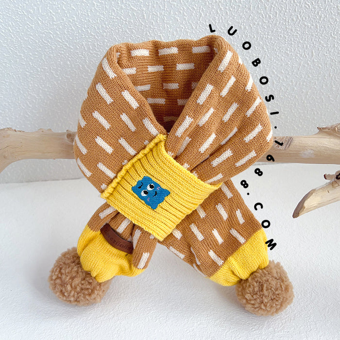 Wholesale Baby Hat Winter Baby Ear Protection Hat Children' s f One-piece Two-piece Hat Boys and Girls Wool Knitted Hat