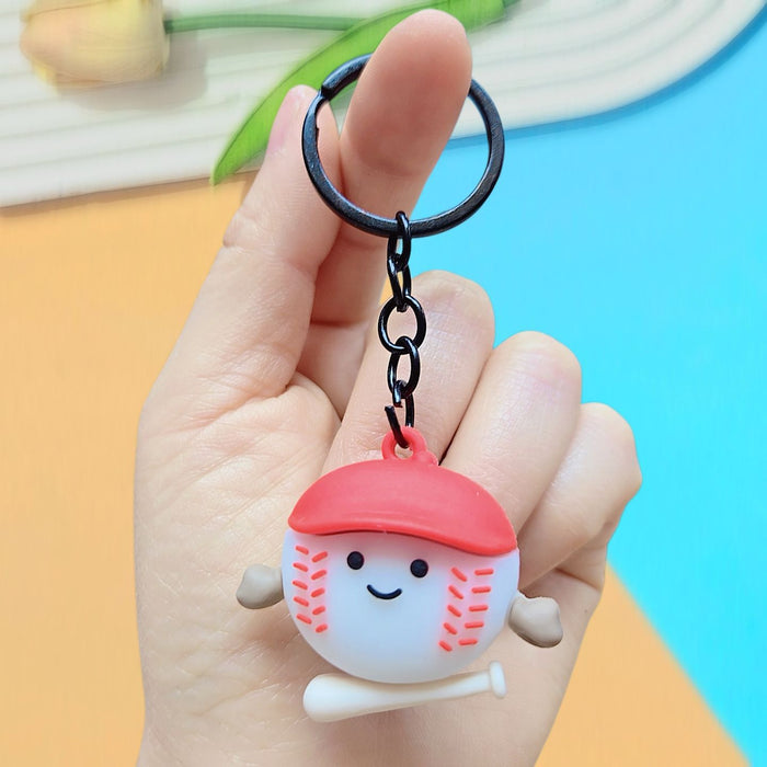 Wholesale Creative Baseball Keychain Cute Bag Pendant