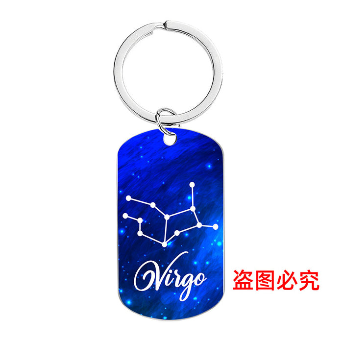 Wholesale 12 Constellations Metal Keychains JDC-KC-GangGu056