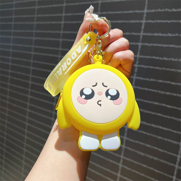 Wholesale Cute cartoon soft rubber keychains in various colors