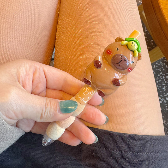 Wholesale Chubby Press Gel Pen High Color Value Black Quick-drying Smooth Junior High School Special Brush Pen