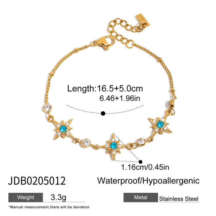 Wholesale Star-shaped design stainless steel women' s bracelet
