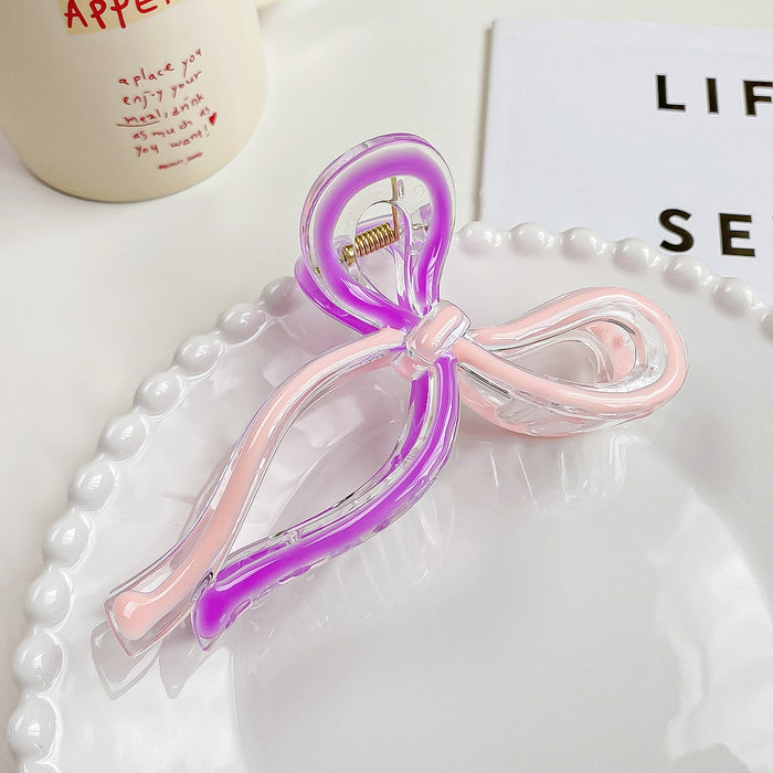 Wholesale Chic Bow Design Hair Claw Clip Grass Green Handmade Fashion Accessory Gift Boutique Resale