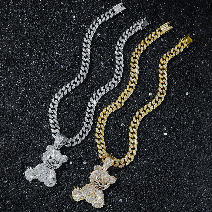 Wholesale Hip-Hop Full Diamond Cuban Chain Necklace