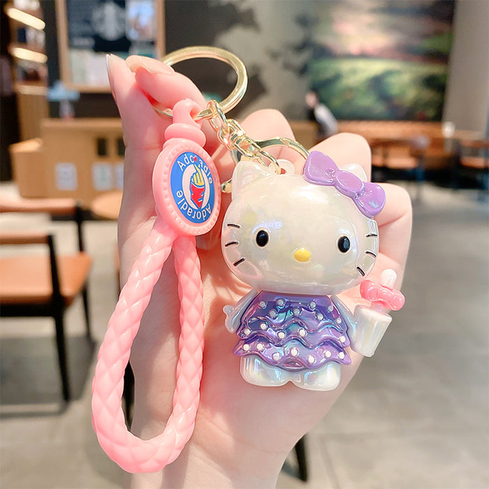Wholesale Cute Kitten Plated Keychain