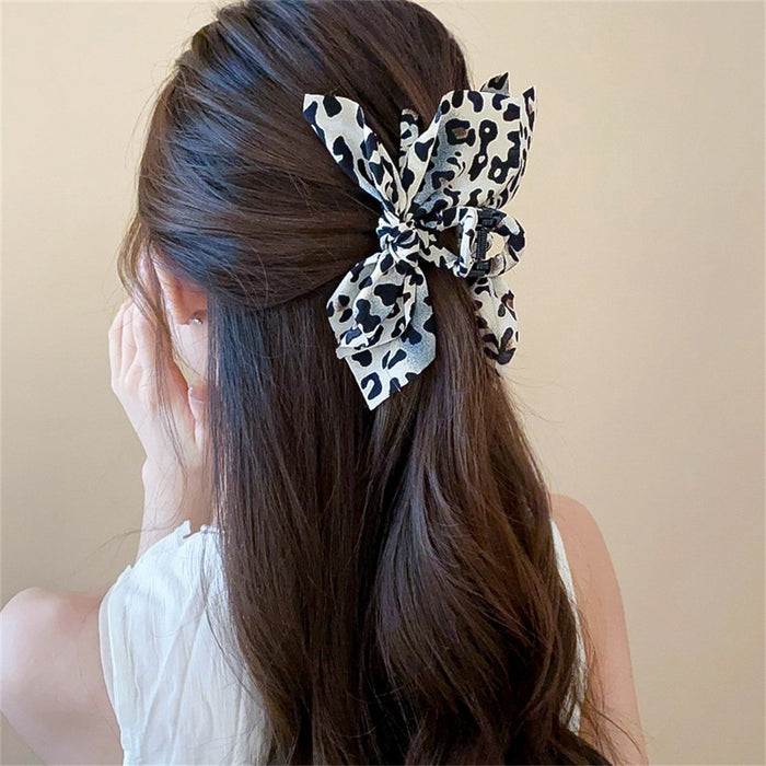 Wholesale Double sided cashew flower grab clip bow shark clip hair accessory