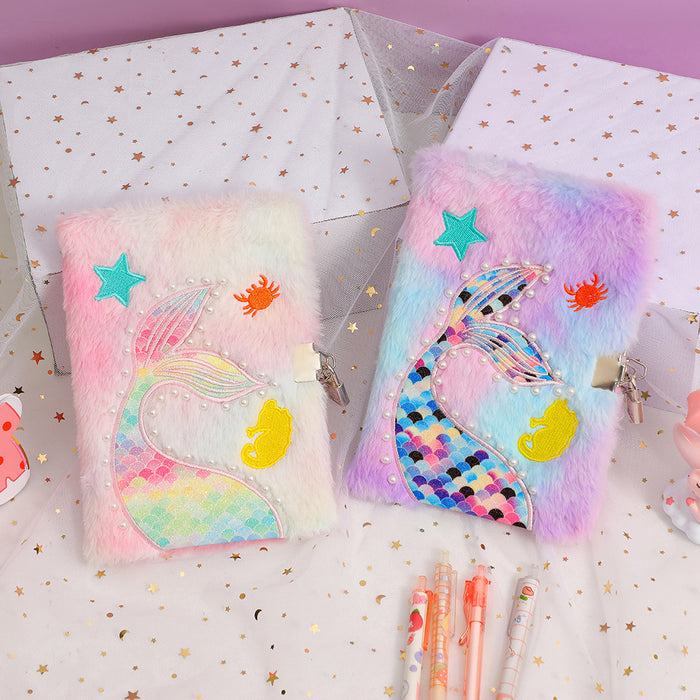 Wholesale Mermaid Tail Plush Notebook