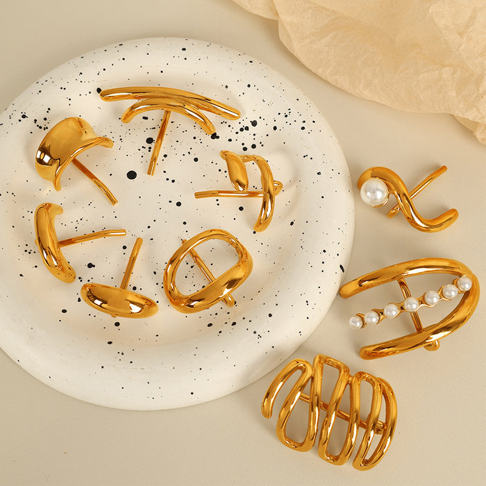 Wholesale Gold Plated Headwear Hairpin Hairpin Niche Sweet Cool Style Pony Tail Hair