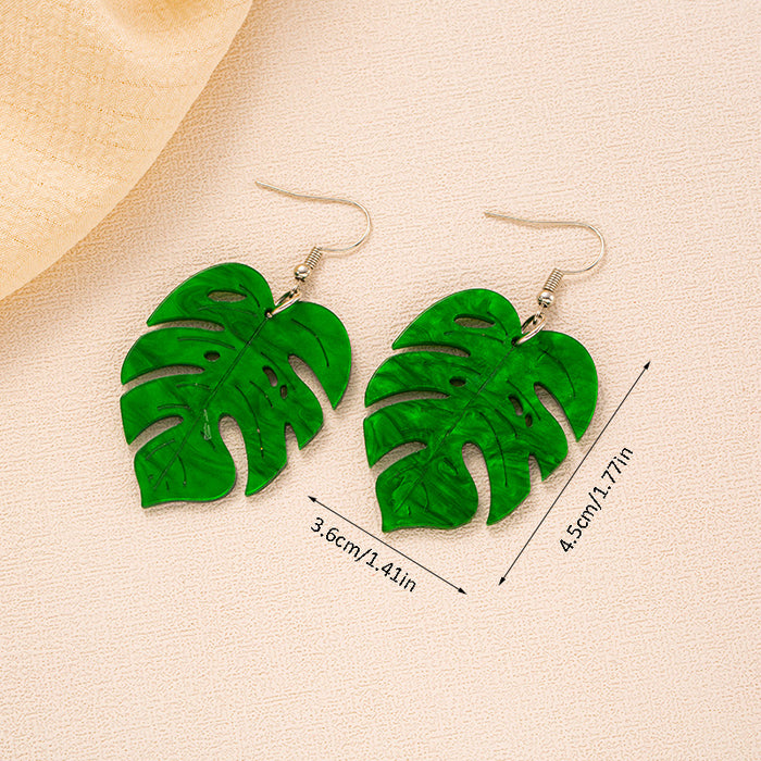 Wholesale Coconut Tree Pineapple Palm Leaf Acrylic Cartoon Earrings JDC-ES-JiaYi009