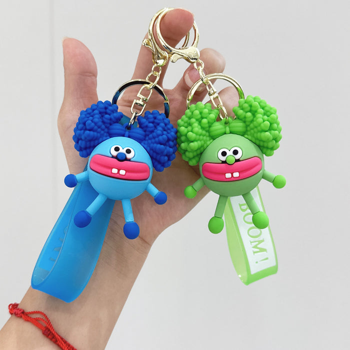 Wholesale Silicone Afro Keychain JDC-KC-YuKun003