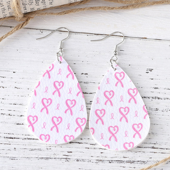 Wholesale Printed Water Drop Drop Earrings JDC-ES-ChuLian009