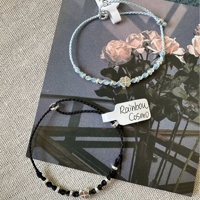 Wholesale Clover Handmade Bracelet Light Luxury, Versatile, Simple, Niche, Adjustable