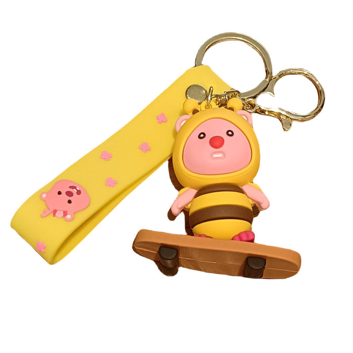 Wholesale Cartoon Doll Silicone Keychain JDC-KC-MingT274