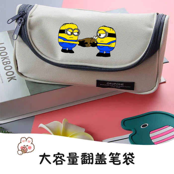 Wholesale Cartoon Print Pencil Case Cute Flip Cover Pencil Case JDC-PB-Qiqiang001